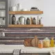 Wood Stripes πλάτη προστασίας τοίχων κουζίνας και μπάνιου (67315)