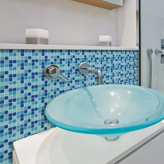 Tile Light Blue πλακάκια διακόσμησης τοίχων κουζίνας & μπάνιου (31314)