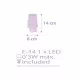 Stars Lilac παιδικό φωτιστικό νύκτας πρίζας LED (81215[L])