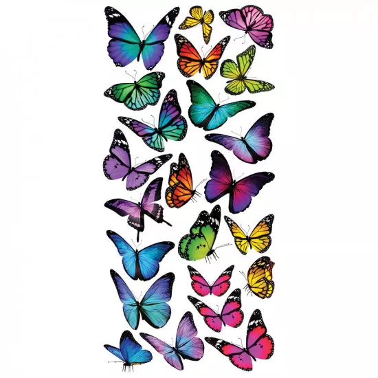 Colourful Butterflies αυτοκόλλητα τοίχου βινυλίου (59602)