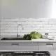 White Bricks πλάτη προστασίας τοίχων κουζίνας και μπάνιου (67319)