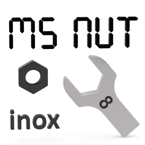 M5 Παξιμάδι Inox ( Πακέτο 10τμχ )