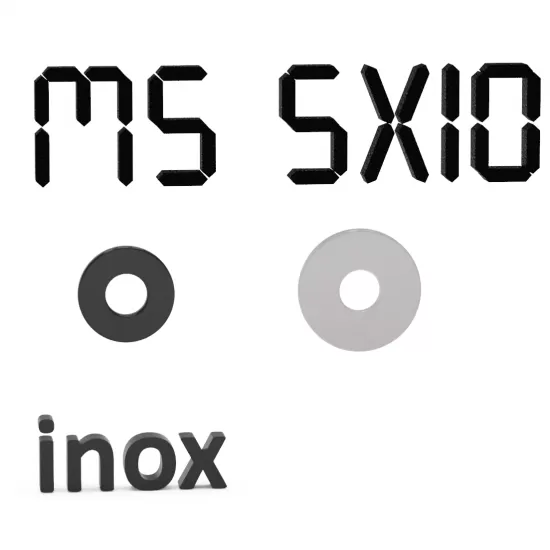 M5 Ροδέλα Στενή Inox ( Πακέτο 10τμχ )