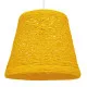 GloboStar® PLAYROOM 00998 Vintage Κρεμαστό Φωτιστικό Οροφής Μονόφωτο Κίτρινο Ξύλινο Ψάθινο Rattan Φ32 x Υ27cm