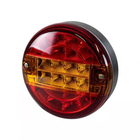 GloboStar® 79926 Φανάρι Universal για Τρέιλερ LED 10W - DC 12V - Κόκκινο - Πορτοκαλί - Αδιάβροχο IP66 - Φ13.5 x Υ5.5cm - 2 Χρόνια Εγγύηση