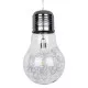 GloboStar® LAMP 01677 Μοντέρνο Κρεμαστό Φωτιστικό Οροφής Μονόφωτο Ασημί Νίκελ Μεταλλικό Διάφανο Γυαλί Φ30 x Υ52cm