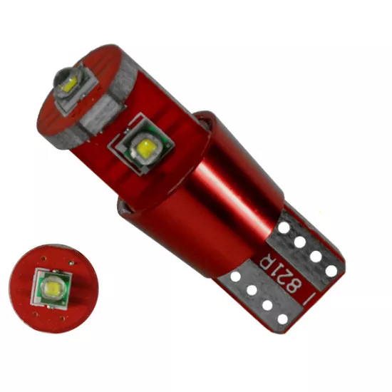Λαμπτήρας LED T10 με 3 CREE LED 12v 6000k GloboStar 04477