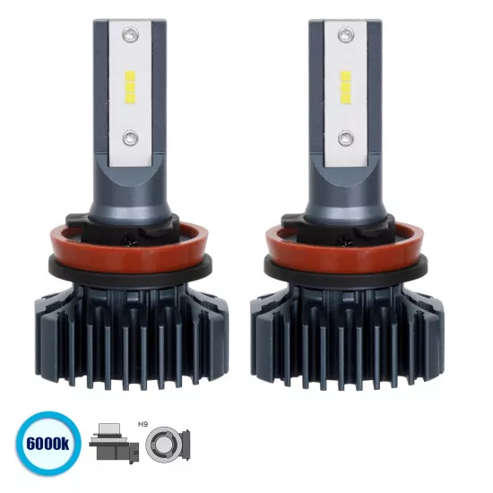 H9 100W 14000lm S1 Line KIT 3nd Generation Series LED CREE CXB DC 9-32V Αδιάβροχο IP66 Ψυχρό Λευκό 6000K GloboStar® 85633 