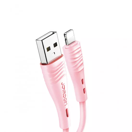 Καλώδιο Φόρτισης Fast Charging Data iPhone 1M από Regular USB 2.0 σε 8 Pin Lightning Ροζ