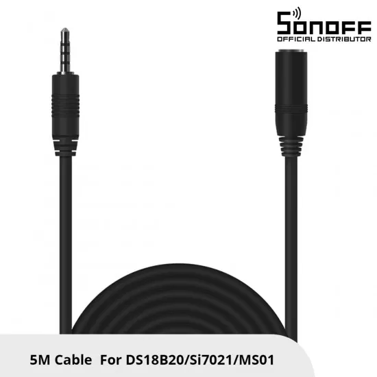 5M Sensor Extension Cable for DS18B20 & Si7021 & MS01 Models SONOFF AL560-R2