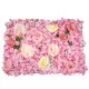 GloboStar® 78307 Συνθετικό Πάνελ Φυλλωσιάς - Κάθετος Κήπος Τριαντάφυλλο - Ορτανσία Μ60 x Υ40 x Π7cm