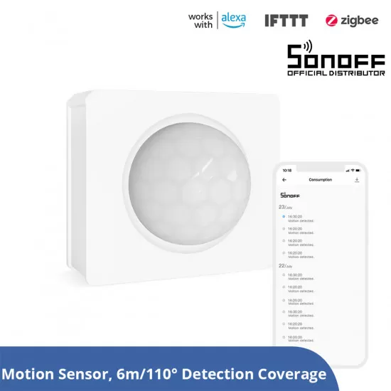 Zigbee Wireless Motion Sensor 6m/110° Detection SONOFF SNZB-03-R3
