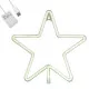 GloboStar® 78584 Φωτιστικό Ταμπέλα Φωτεινή Επιγραφή NEON LED Σήμανσης STAR 5W με Καλώδιο Τροφοδοσίας USB - Μπαταρίας 3xAAA (Δεν Περιλαμβάνονται) - Ψυχρό Λευκό 6000K