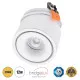 GloboStar® OMEGA 60295 Χωνευτό LED Spot Downlight TrimLess Φ10cm 12W 1346lm 36° AC 220-240V IP20 Φ10 x Υ8.2cm - Στρόγγυλο - Λευκό - Θερμό Λευκό 2700K - Bridgelux COB - 5 Years Warranty