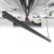 GloboStar® OFFICE 61023-1 Γραμμικό Κρεμαστό Φωτιστικό Linear LED CCT 18W 2230lm 120° AC 220-240V Μ120 x Π2 x Υ4cm Ψυχρό Λευκό 6000K - Μαύρο - 3 Years Warranty