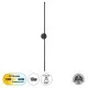 GloboStar® DIADEM 61333 Φωτιστικό Τοίχου - Απλίκα Design LED CCT 18W 2160lm 120° AC 220-240V - Εναλλαγή Φωτισμού μέσω Διακόπτη On/Off All In One Ψυχρό 6000k+Φυσικό 4500k+Θερμό 2700k Μ10 x Π4 x Υ120cm - Μαύρο - 3 Years Warranty