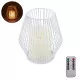 GloboStar® CANDLE 76488 Διακοσμητικό Realistic Κερί με LED Εφέ Κινούμενης Φλόγας - Μπαταρίας 2 x AA (Δεν Συμπεριλαμβάνονται) & Ασύρματο Χειριστήριο IR Θερμό Λευκό 2700K Dimmable Λευκό Φ14 x Υ16cm