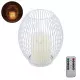 GloboStar® CANDLE 76491 Διακοσμητικό Realistic Κερί με LED Εφέ Κινούμενης Φλόγας - Μπαταρίας 2 x AA (Δεν Συμπεριλαμβάνονται) & Ασύρματο Χειριστήριο IR Θερμό Λευκό 2700K Dimmable Λευκό Φ16 x Υ18cm