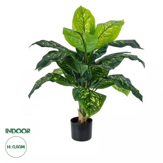 GloboStar® Artificial Garden ROHDEA JAPONICA 20067 Τεχνητό Διακοσμητικό Φυτό Ιαπωνέζικη Ροδέα Υ80cm