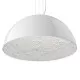 GloboStar® SERENIA WHITE 01152 Μοντέρνο Κρεμαστό Φωτιστικό Οροφής Μονόφωτο Λευκό Γύψινο Καμπάνα Φ40 x 19cm