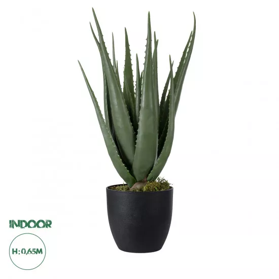 GloboStar® Artificial Garden ALOE 20066 Τεχνητό Διακοσμητικό Φυτό Αλόη Υ65cm