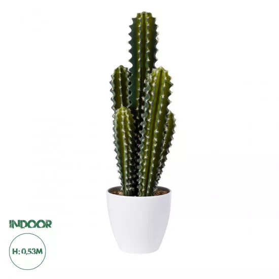 GloboStar® Artificial Garden CEREUS JAMACARU CACTUS 20094 Τεχνητό Διακοσμητικό Φυτό Κάκτος Κηρίος Υ53cm