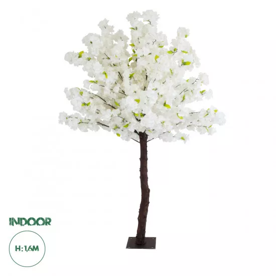 GloboStar® Artificial Garden BIANCA CHERRY BLOSSOM TREE 20141 Τεχνητό Διακοσμητικό Δέντρο Λευκή Κερασιά Υ160cm