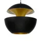 GloboStar® SEVILLE BLACK 01269 Μοντέρνο Κρεμαστό Φωτιστικό Οροφής Μονόφωτο Μαύρο Μεταλλικό Φ35 x Y33cm