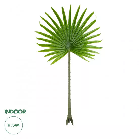 GloboStar® Artificial Garden SERENOA PALM LEAF 20172 Τεχνητό Διακοσμητικό Φύλο Φοινικόδεντρου Σερενόα Βεντάλια Π77 x Υ140cm