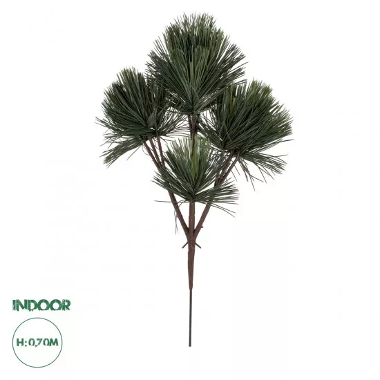 GloboStar® Artificial Garden PINUS MASSONIANA BRANCH 20219 Τεχνητό Διακοσμητικό Κλαδί Πεύκου Π50 x Υ70cm