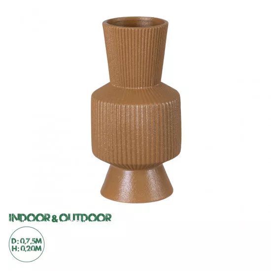 GloboStar® Artificial Garden AMALFI 20469 Πήλινο Κεραμικό Κασπώ Γλάστρα - Flower Pot Κεραμιδί Φ7.5cm x Υ20cm