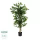 GloboStar® Artificial Garden FICUS BENJAMINA TREE 20415 Τεχνητό Διακοσμητικό Φυτό Φίκος Μπενζαμίνη Υ120cm