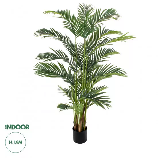 GloboStar® Artificial Garden ARECA PALM TREE 20420 Τεχνητό Διακοσμητικό Φυτό Φοινικόδεντρο Αρέκα Υ180cm