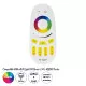 GloboStar® 71409 FUT096 Mi-Light Ασύρματο Χειριστήριο Αφής RF 2.4Ghz 4 Group για όλα τα RGBW Mi-BOXER Controller DC 3V 2 x AAA - IP20 Λευκό Μ12 x Π5.4 x Υ2cm - 5 Years Warranty