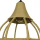 GloboStar® KUBRIC 01605 Vintage Κρεμαστό Φωτιστικό Οροφής Μονόφωτο Μπεζ Καμπάνα με Σχοινί Φ31 x Υ39cm