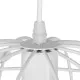 GloboStar® EARTH 01664 Vintage Industrial Κρεμαστό Φωτιστικό Οροφής Μονόφωτο Λευκό Μεταλλικό Πλέγμα Φ40 x Υ40cm