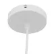 GloboStar® KAIRI 01619 Μοντέρνο Industrial Κρεμαστό Φωτιστικό Οροφής Μονόφωτο Λευκό με Ύφασμα Μεταλλικό Πλέγμα Φ38 x Υ39cm