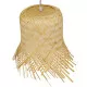GloboStar® HAWAII 01103 Vintage Κρεμαστό Φωτιστικό Οροφής Μονόφωτο Μπέζ Ξύλινο Ψάθινο Bamboo Φ40 x Υ43cm