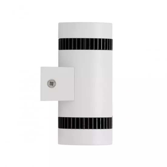 GloboStar® CANNONAL 60578 Φωτιστικό Τοίχου - Απλίκα Αρχιτεκτονικού Φωτισμού Εσωτερικού Χώρου Up & Down LED 20W 2300lm 30° AC 220-240V IP20 Μ12 x Π6.5 x Υ11cm - Θερμό Λευκό 2700K - Λευκό με Μαύρο - Bridgelux Chip - 3 Χρόνια Εγγύηση