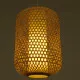 GloboStar® MAURITIUS 00901 Vintage Κρεμαστό Φωτιστικό Οροφής Μονόφωτο Καφέ Ξύλινο Bamboo Φ40 x Y63cm