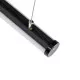 GloboStar® PENDANT-PROFILE 70854-1M Προφίλ Αλουμινίου - Βάση & Ψύκτρα Ταινίας LED με Λευκό Γαλακτερό Κάλυμμα - Κρεμαστή Χρήση - Πατητό Κάλυμμα - Μαύρο - 1 Μέτρο - Μ100 x Φ3cm