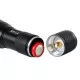 GloboStar® 79041 Φορητός Φακός Χειρός XM-L2 LED CREE 10W με Επαναφορτιζόμενη Μπαταρία 3000mAh & Φορτιστή Πρίζας - Zoom x1 έως x2000 - Ψυχρό Λευκό 6000K - Φ4 x Υ13.5cm