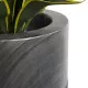 GloboStar® Artificial Garden PISA 20761 Επιδαπέδιο Πολυεστερικό Τσιμεντένιο Κασπώ Γλάστρα - Flower Pot Γκρι Ανθρακί Φ36 x Υ60cm