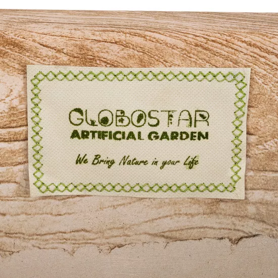 GloboStar® Artificial Garden TOSCANE 20749 Επιδαπέδιο Πολυεστερικό Τσιμεντένιο Κασπώ Γλάστρα - Flower Pot Καφέ - Γκρι Μ110 x Π30 x Υ61cm
