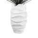 GloboStar® Artificial Garden PORTOFINO 20730 Επιδαπέδιο Πολυεστερικό Τσιμεντένιο Κασπώ Γλάστρα - Flower Pot Λευκό Φ50 x Υ80cm