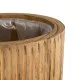 GloboStar® Artificial Garden JAMAICA 20554 Διακοσμητικό Ξύλινο Κασπώ Γλάστρα - Flower Pot Καφέ Φ22 x Υ46cm