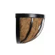 GloboStar® Artificial Garden SALAMINA 20561 Κρεμαστό Διακοσμητικό Κασπώ Γλάστρα - Flower Pot από Φλοιό Καρύδας Καφέ με Μαύρη Μεταλλική Βάση Μ76 x Π19 x Υ18cm