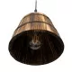 GloboStar® CEBU 00889 ΣΕΤ Vintage Κρεμαστό Φωτιστικό Οροφής Τρίφωτο Μεταλλικό Ξύλινο Μ55.5 x Π18.5 x Y210cm