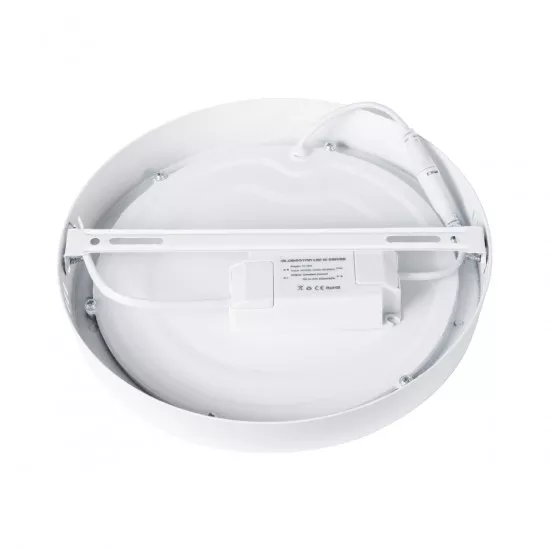 GloboStar® 60201 Εξωτερικό LED Panel Φ22cm 20W 2120lm 120° AC 220-240V IP20 Φ22.2 x Υ3cm Φυσικό Λευκό 4500K - 3 Χρόνια Εγγύηση