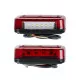 GloboStar® 79930 Ζευγάρι Universal Φανάρια για Τρέιλερ LED - DC 12V - Κόκκινο - Πορτοκαλί - Λευκό - Αδιάβροχα IP66 - Μ10.3 x Π10.3 x Υ3cm - 1 Χρόνο Εγγύηση